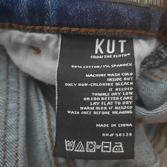 Kut From The Kloth Gidget Mid Rise Frayed Short Womens Jean Shorts Size 6 - Picture 6 of 9